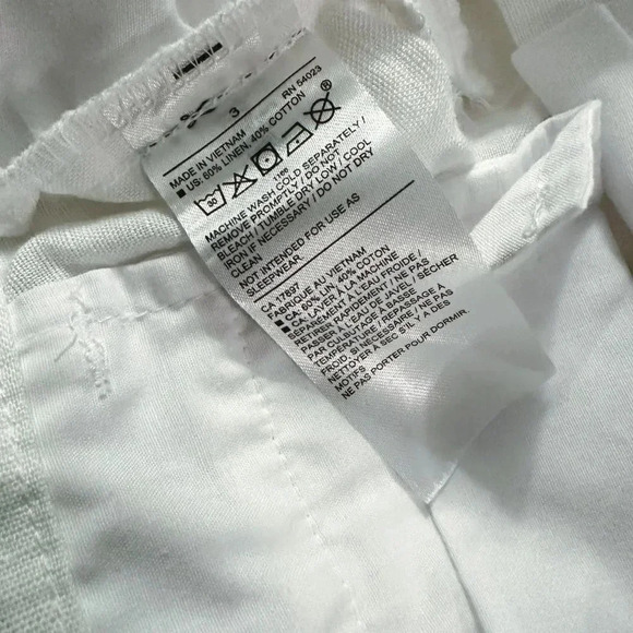 Janie & Jack | White Linen Cotton Shorts (3) - Picture 5 of 5